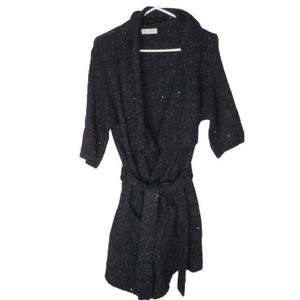Bruno Manetti‎ embellished cashmere mohair belted cardigan